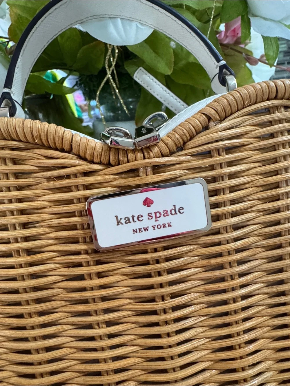 🤎Kate Spade Love Shack Heart Wicker Crossbody